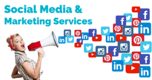 Social media marketing services company in Benoni with Social Media Strategy, Engagement, Creative Content, and Targeted Marketing.